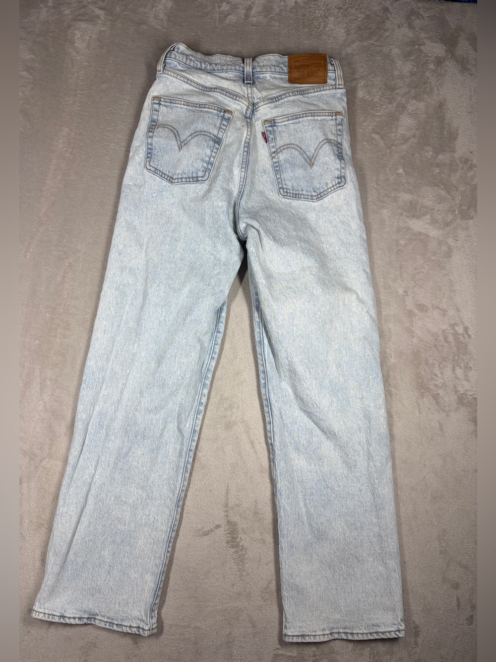 Levi’s Premium Big E Red Tab Ribcage Straight Ankle Denim Blue Jeans Size 27
